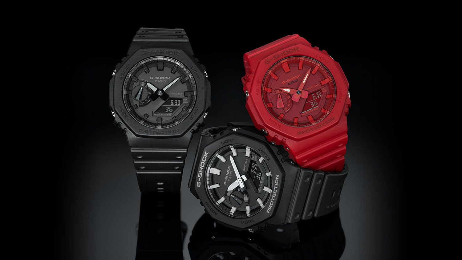 Японские наручные часы Casio G-SHOCK GA-2100-1A1ER с хронографом