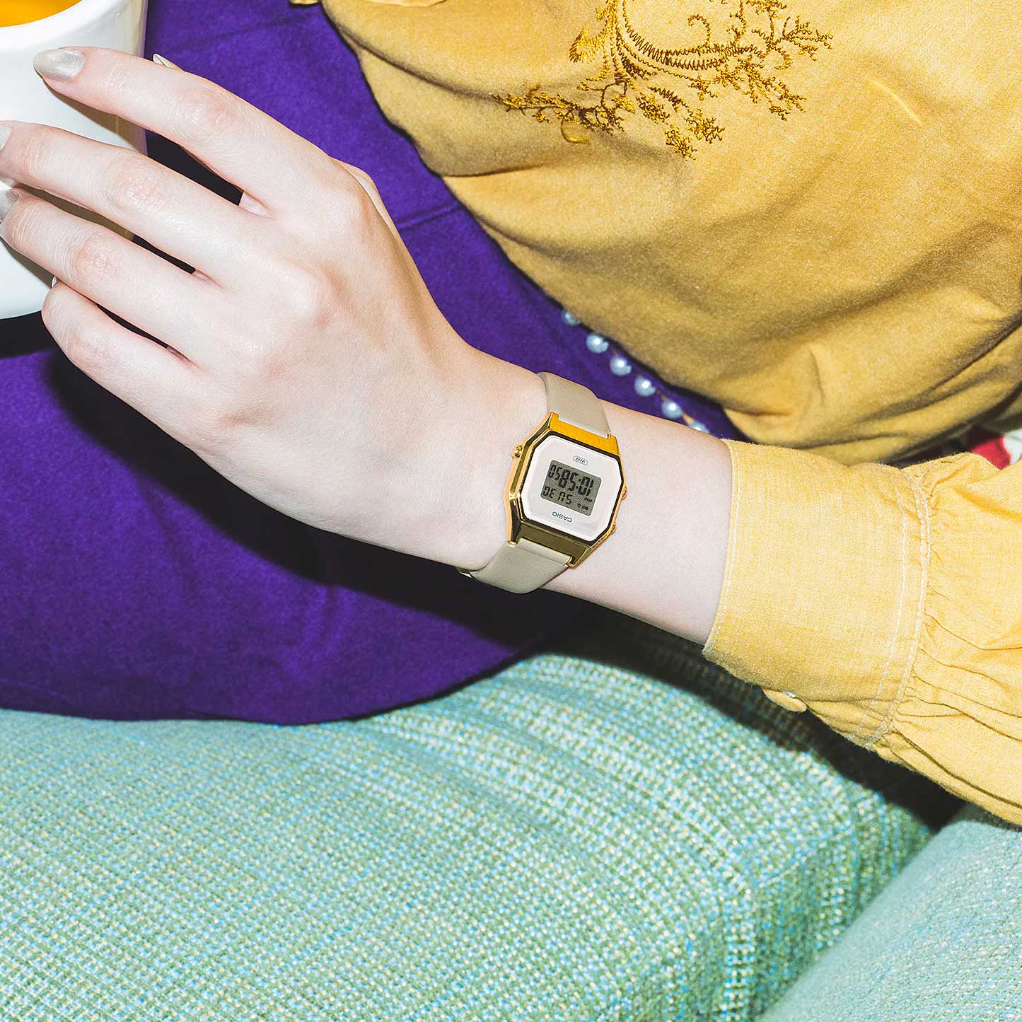 Японские наручные часы Casio Vintage LA680WEGL-5 с хронографом