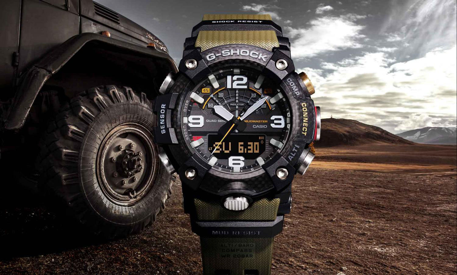 Японские спортивные наручные часы Casio G-SHOCK GG-B100-1A3ER с хронографом
