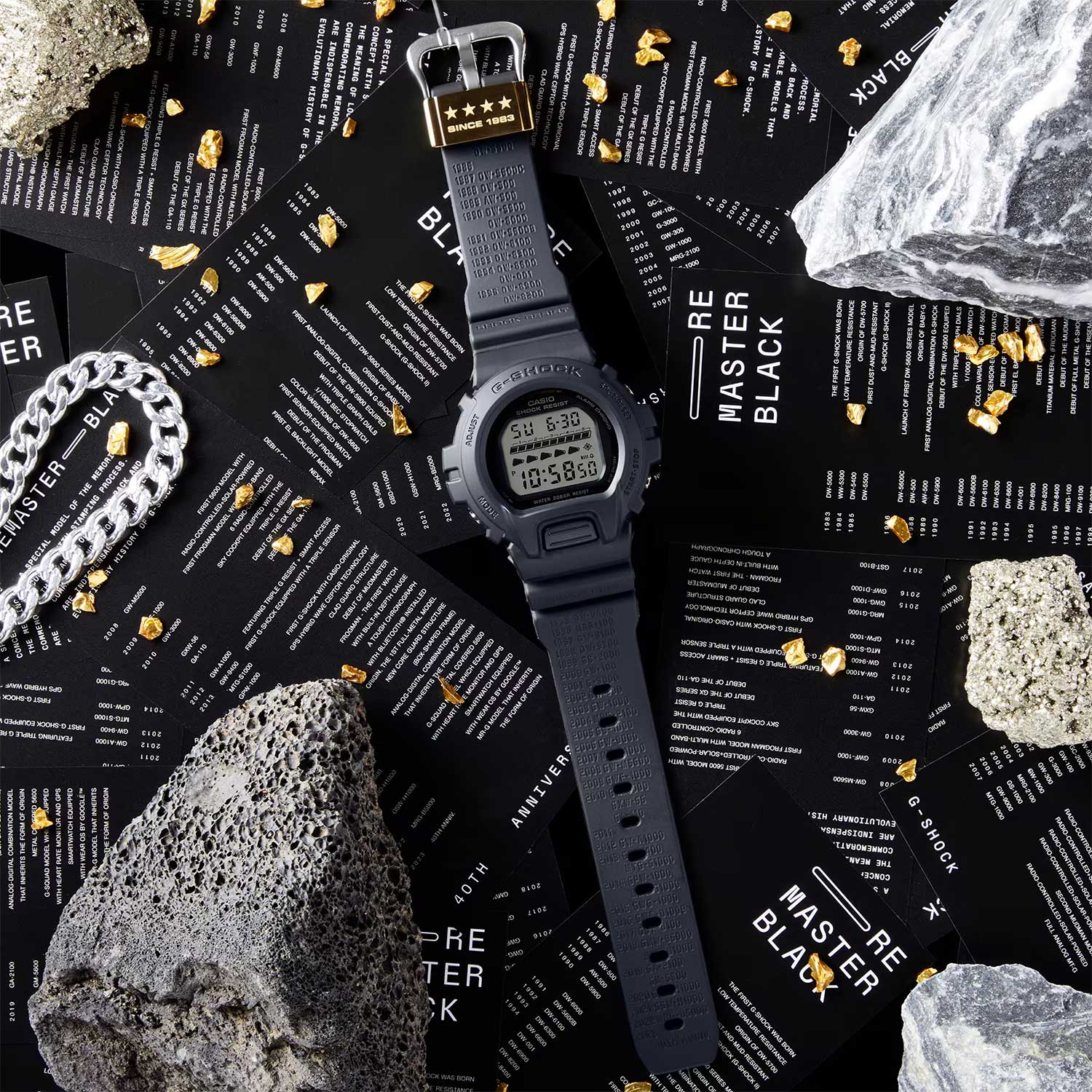 Японские наручные часы Casio G-SHOCK DW-6640RE-1 с хронографом