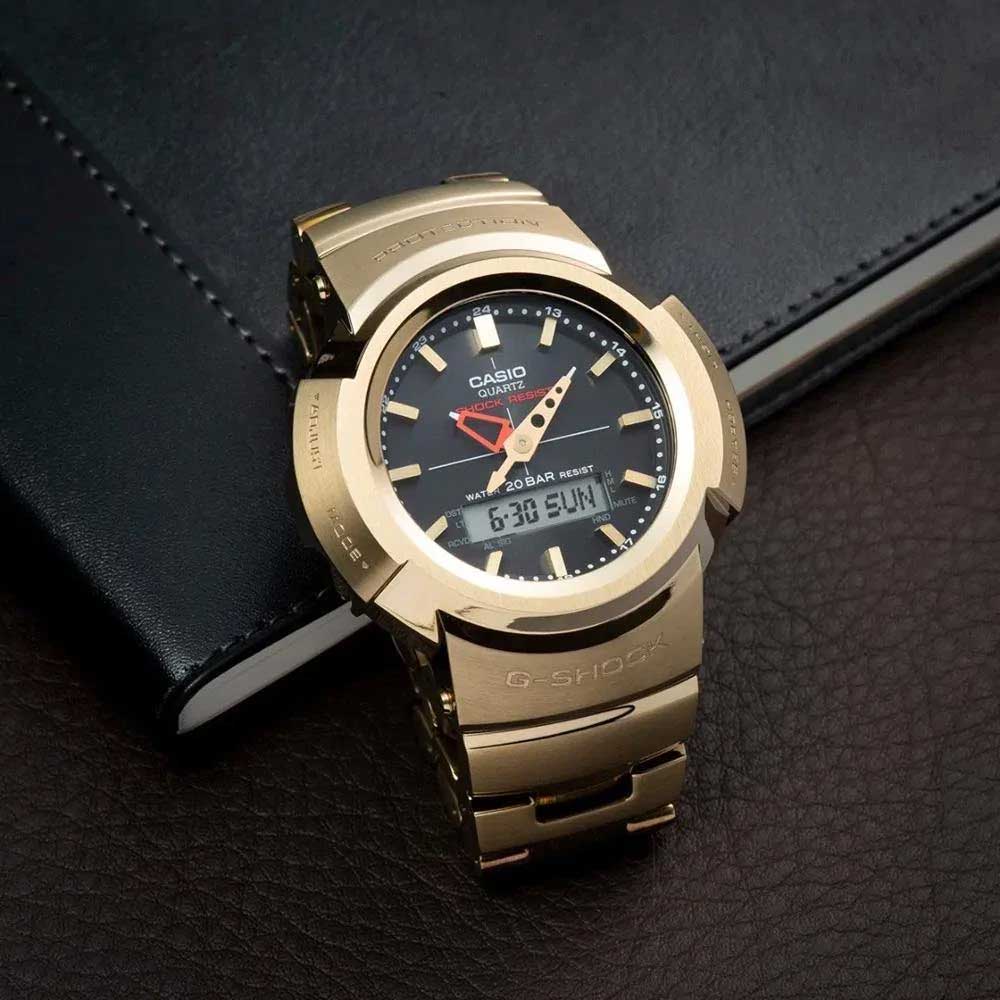Японские наручные часы Casio G-SHOCK AWM-500GD-9A с хронографом