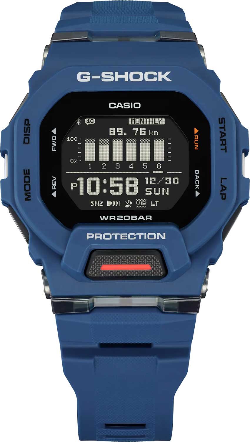 Японские спортивные наручные часы Casio G-SHOCK GBD-200-2ER с хронографом