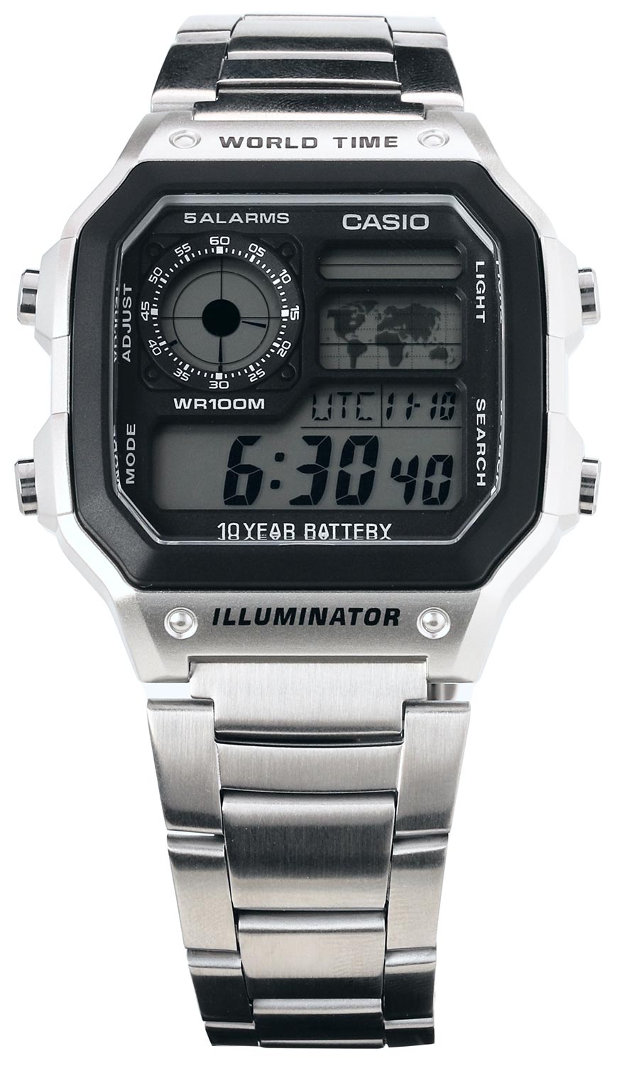 Японские наручные часы Casio Illuminator AE-1200WHD-1A с хронографом