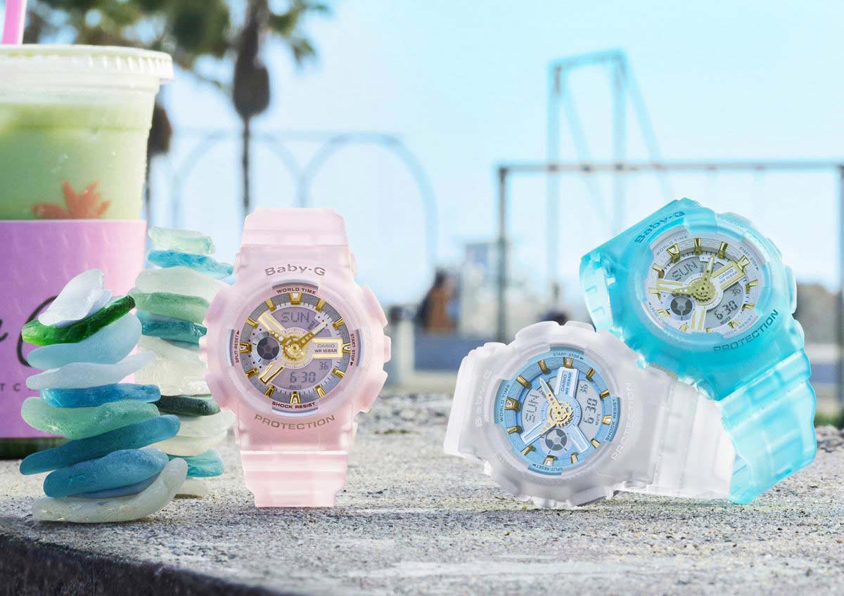 Японские наручные часы Casio Baby-G BA-110SC-2AER с хронографом