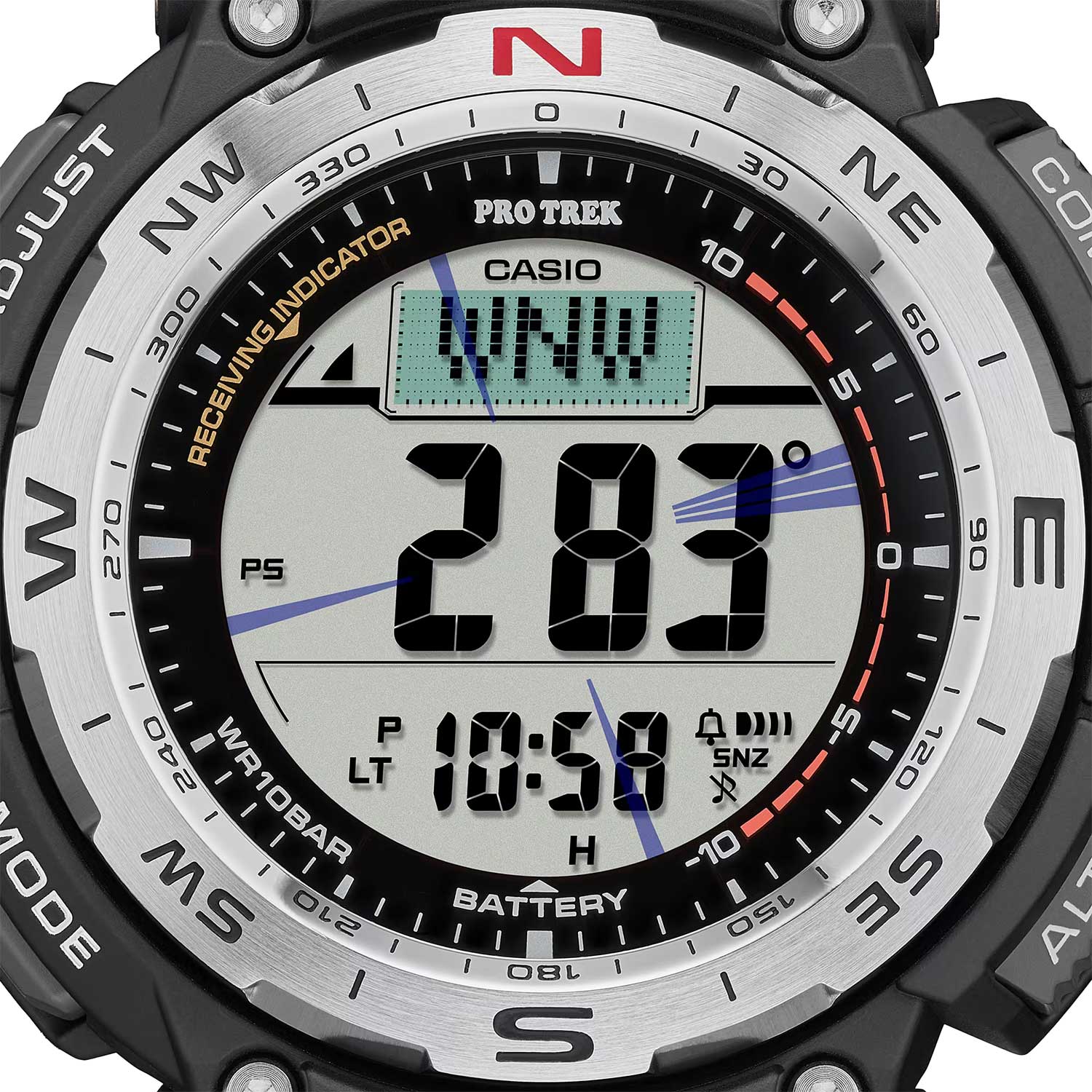 Японские наручные часы Casio Pro Trek PRW-3400-1 с хронографом