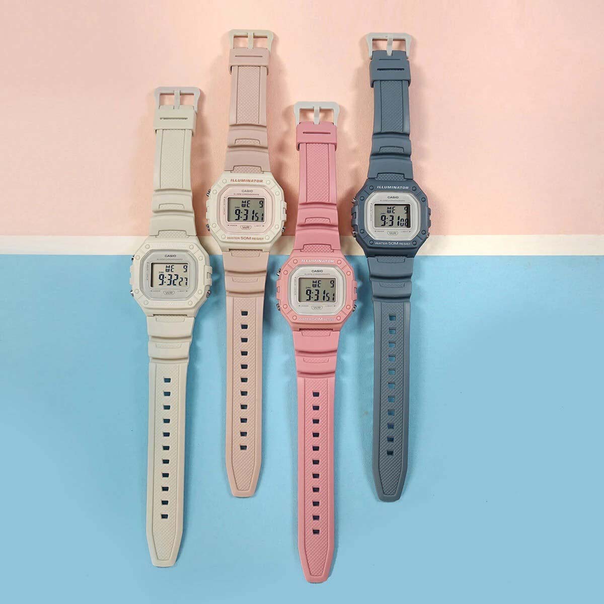 Японские наручные часы Casio Collection W-218HC-4A2VEF с хронографом