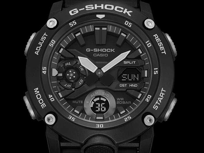 Японские наручные часы Casio G-SHOCK GA-2000S-1AER с хронографом