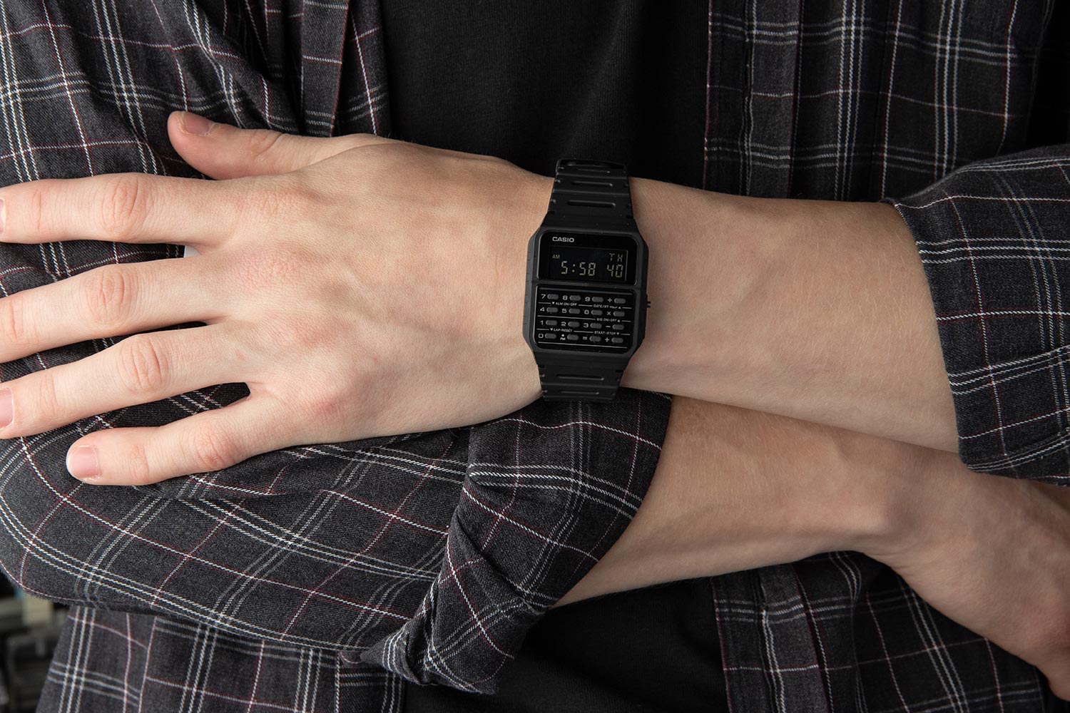 Японские наручные часы Casio Vintage CA-53WF-1BEF с хронографом