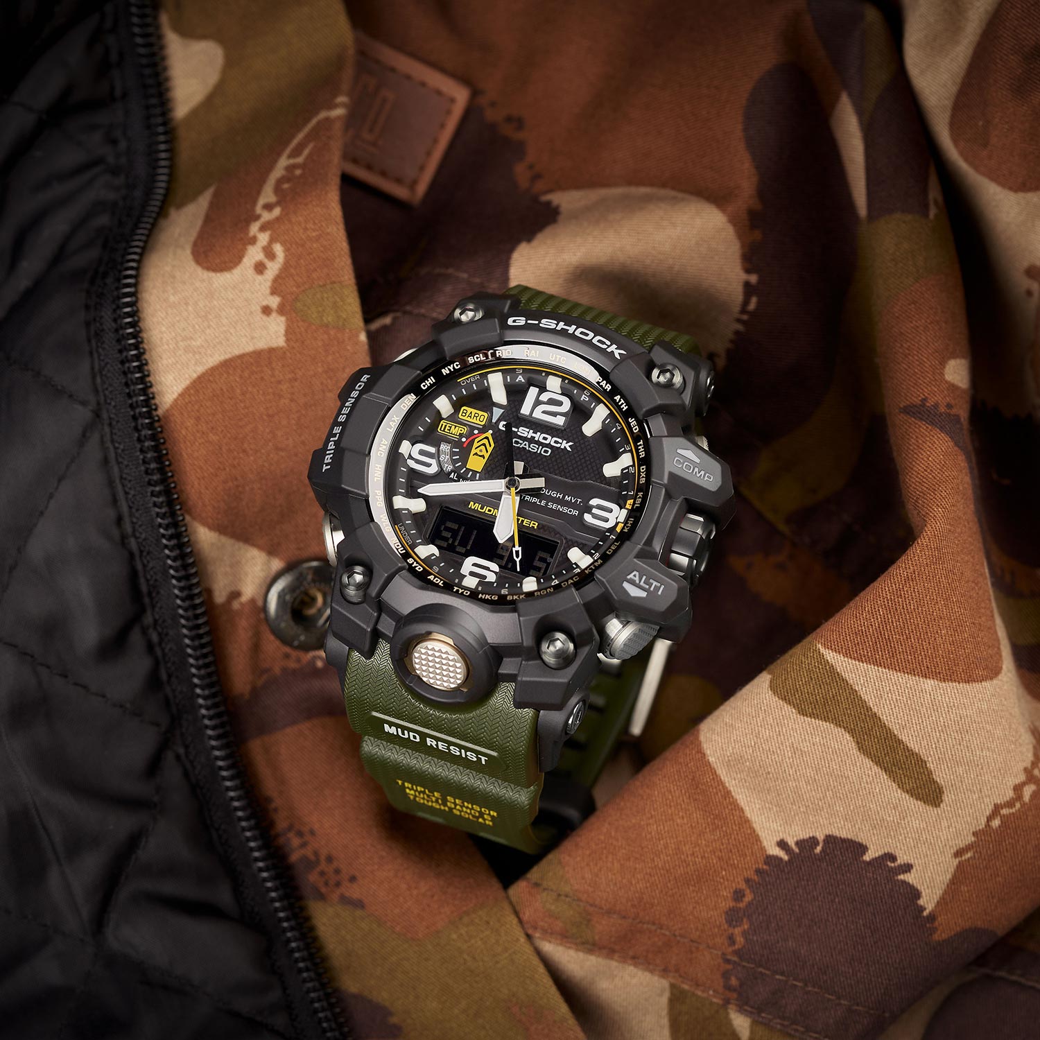 Японские наручные часы Casio G-SHOCK GWG-1000-1A3 с хронографом