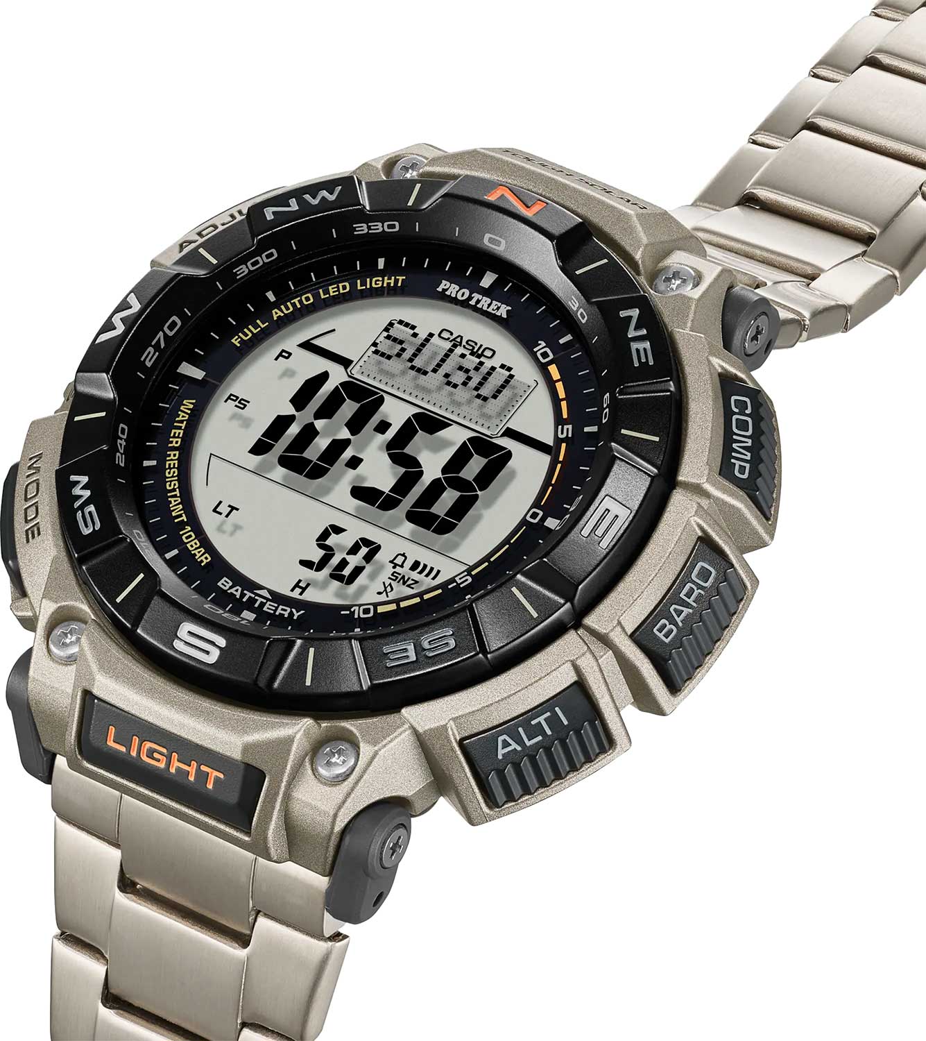Японские наручные часы Casio Pro Trek PRG-340T-7E с хронографом