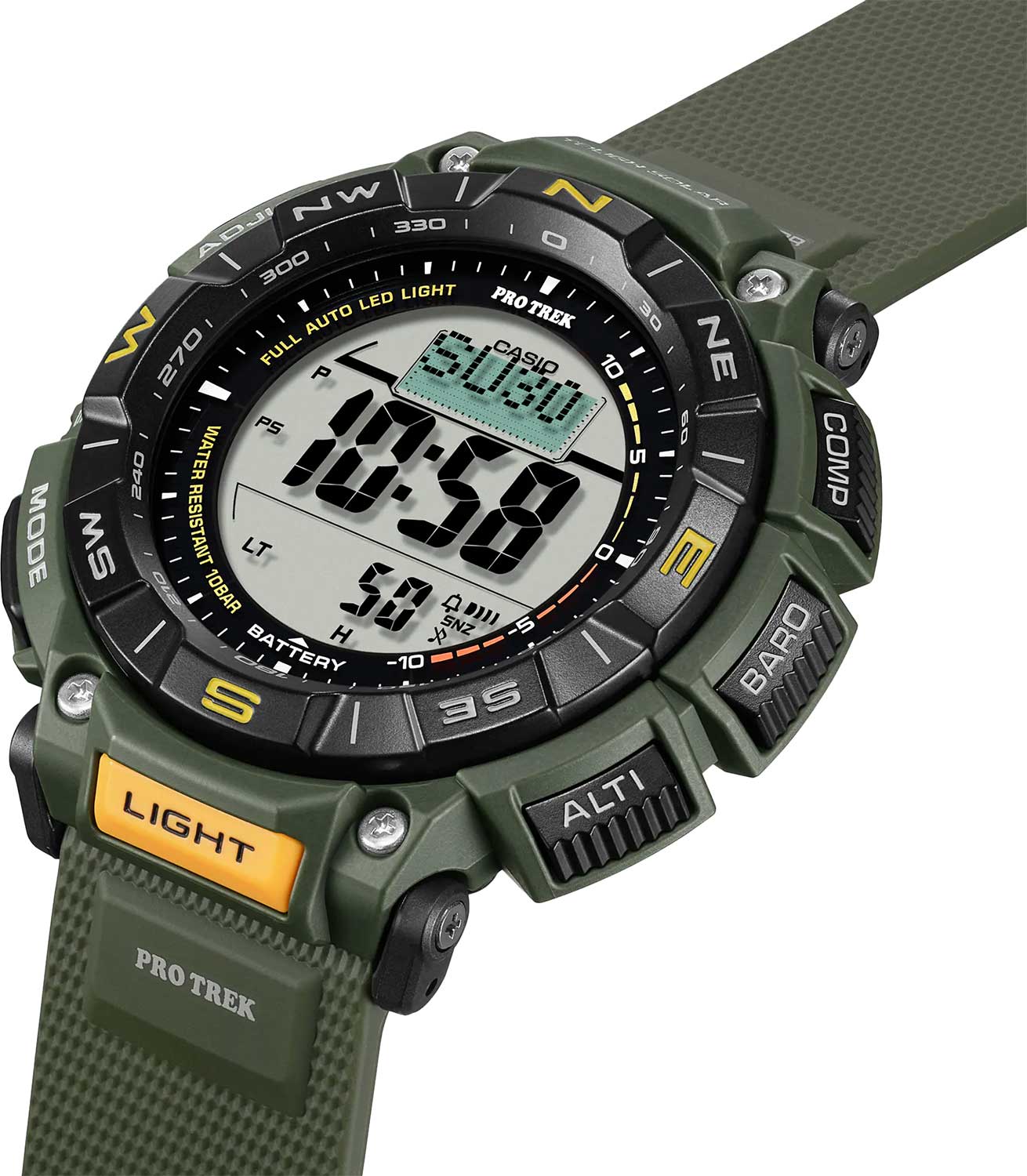Японские наручные часы Casio Pro Trek PRG-340-3E с хронографом