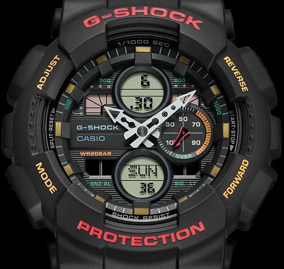 Японские наручные часы Casio G-SHOCK GA-140-1A4ER с хронографом