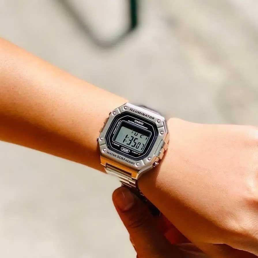 Японские наручные часы Casio Collection W-218HD-1AVDF с хронографом