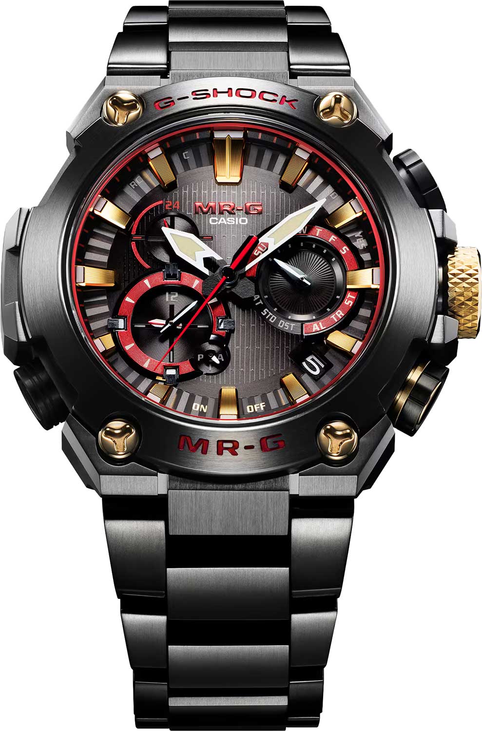Японские титановые наручные часы Casio G-SHOCK MRG-B2000B-1A4 с хронографом