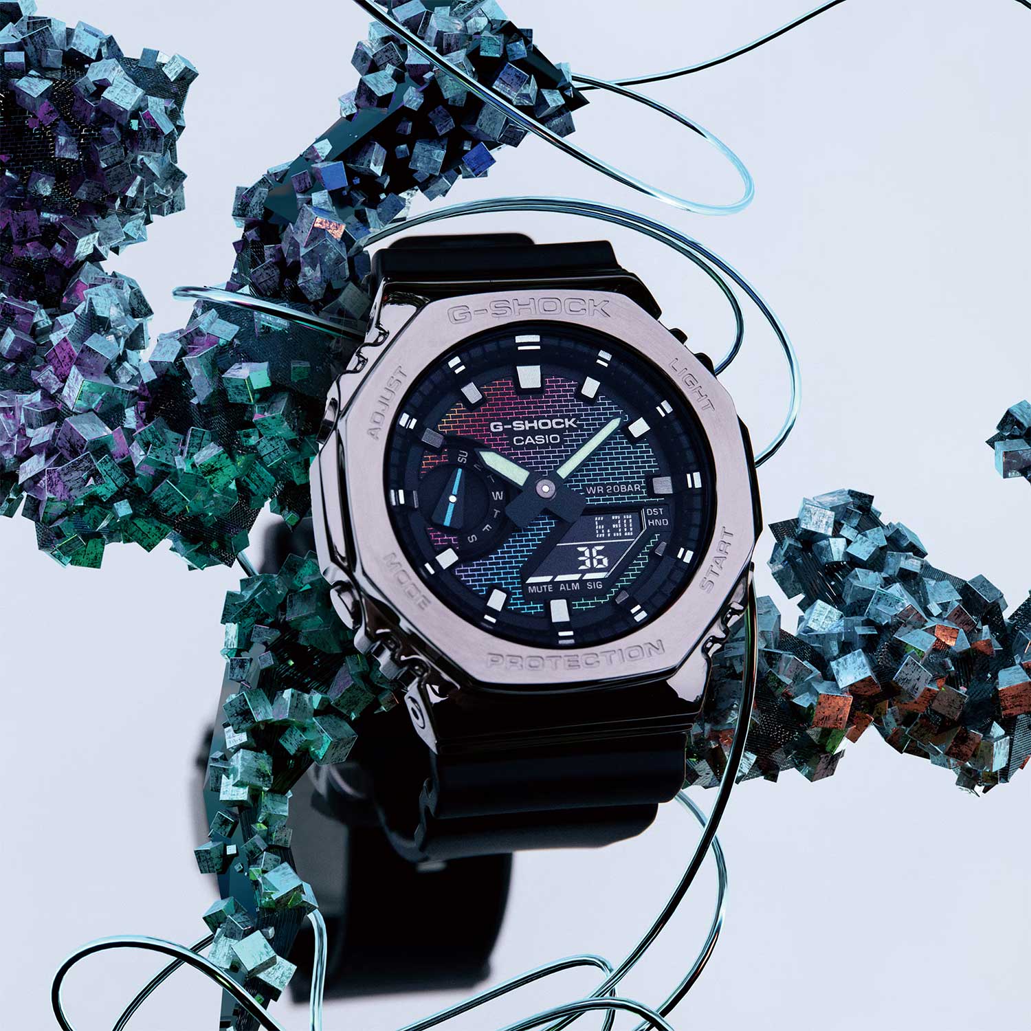 Японские наручные часы CASIO G-SHOCK GM-2100RW-1A