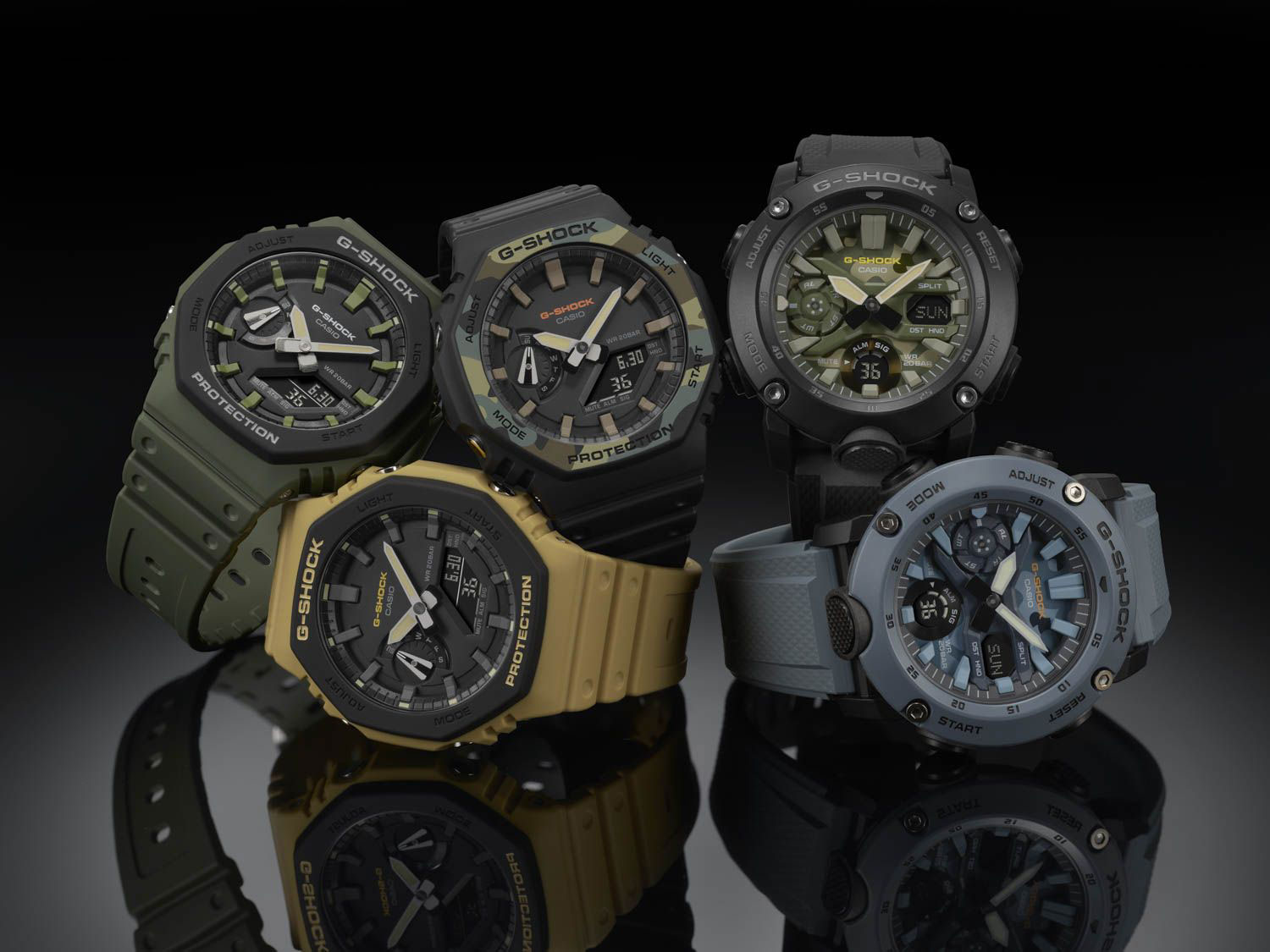 Японские наручные часы Casio G-SHOCK GA-2110SU-9AER с хронографом