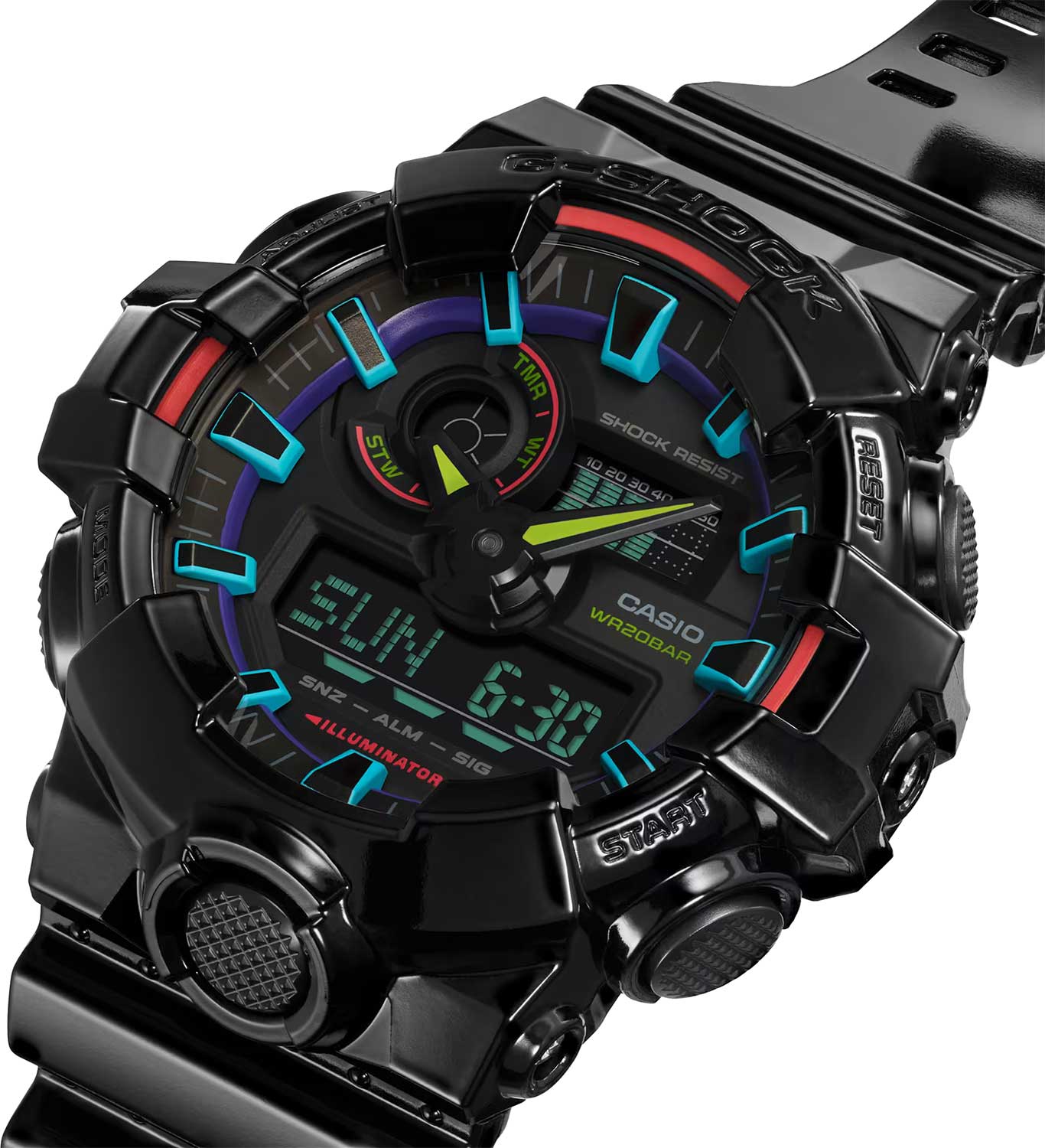 Японские наручные часы Casio G-SHOCK GA-700RGB-1A с хронографом