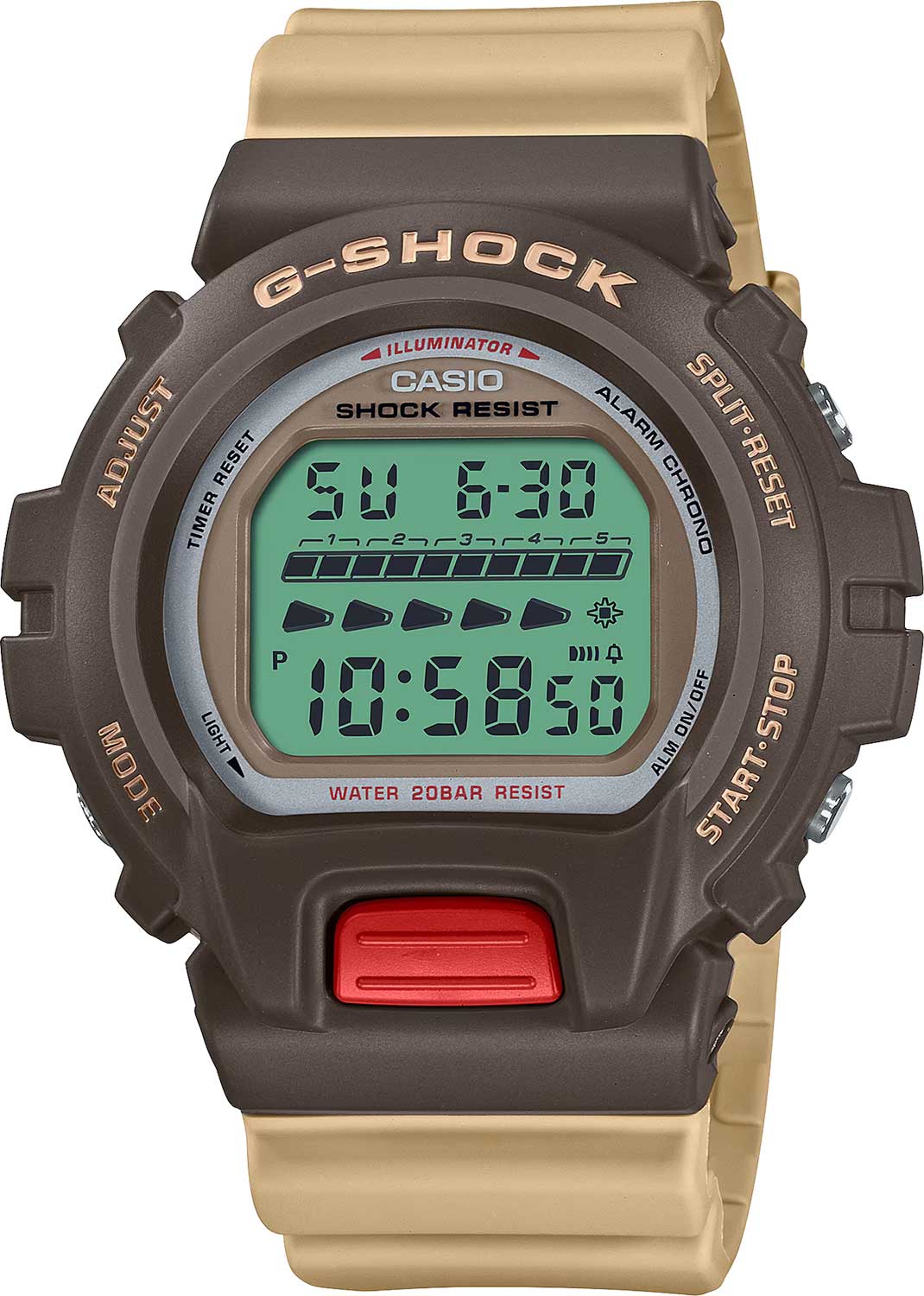 Японские наручные часы Casio G-SHOCK DW-6600PC-5 с хронографом