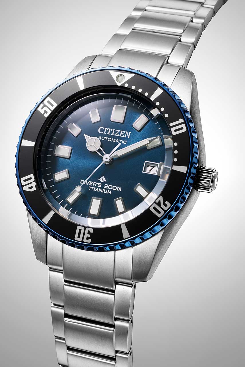 Японские механические титановые наручные часы Citizen NB6026-56L