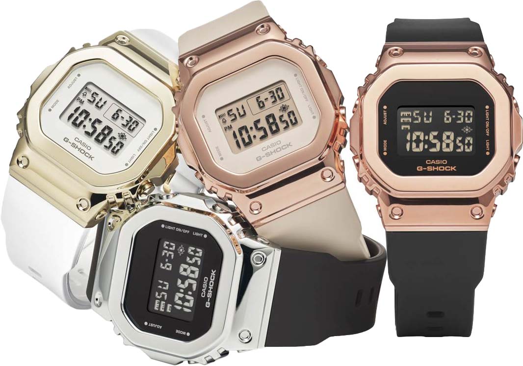 Японские наручные часы Casio G-SHOCK GM-S5600PG-1ER с хронографом