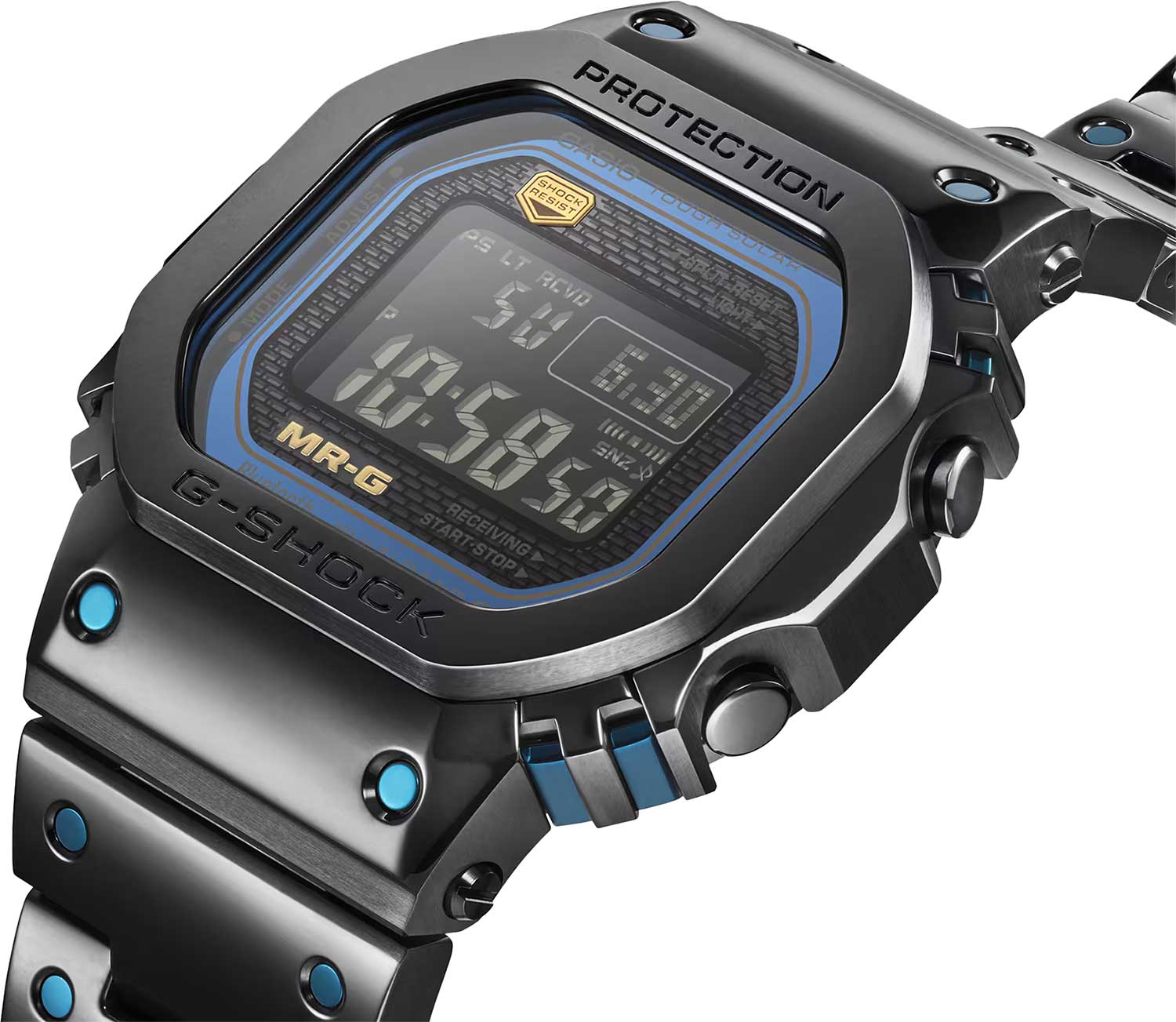 Японские титановые наручные часы Casio G-SHOCK MRG-B5000BA-1 с хронографом