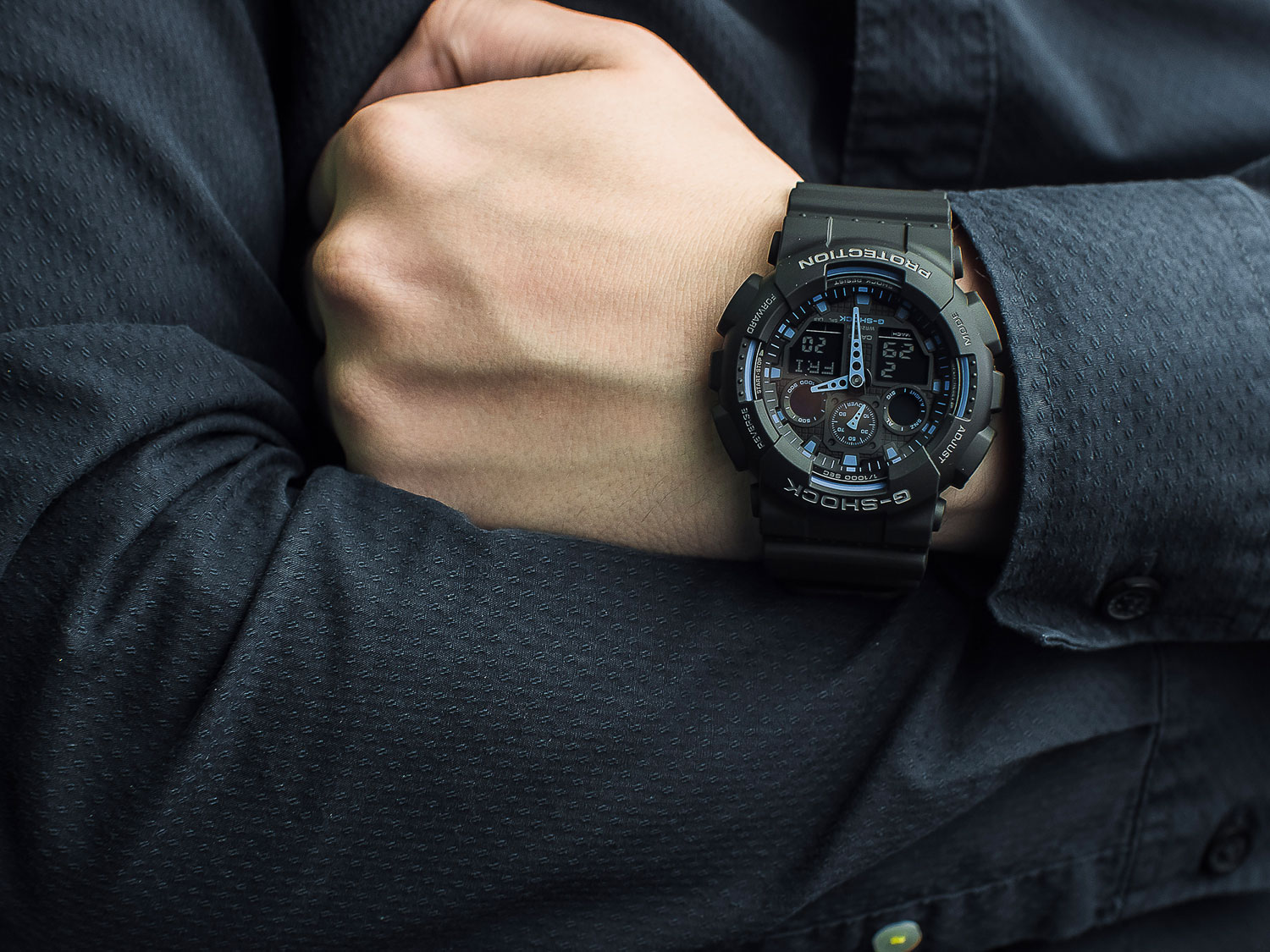 Японские наручные часы CASIO G-SHOCK GA-100-1A2