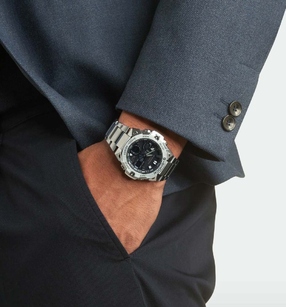 Японские наручные часы Casio G-SHOCK GST-B400D-1AER с хронографом
