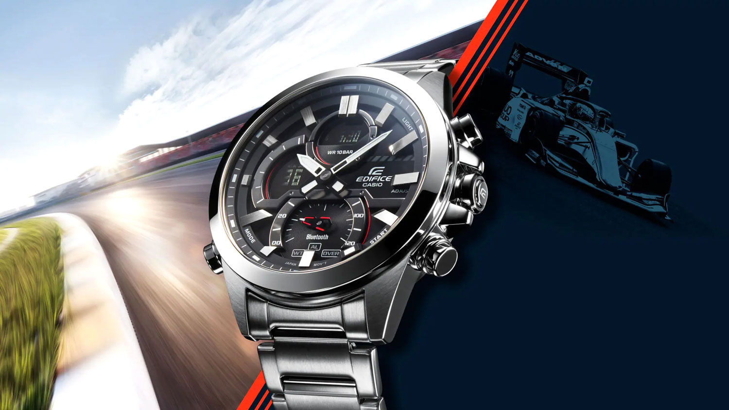 Японские наручные часы Casio Edifice ECB-30D-1AEF с хронографом