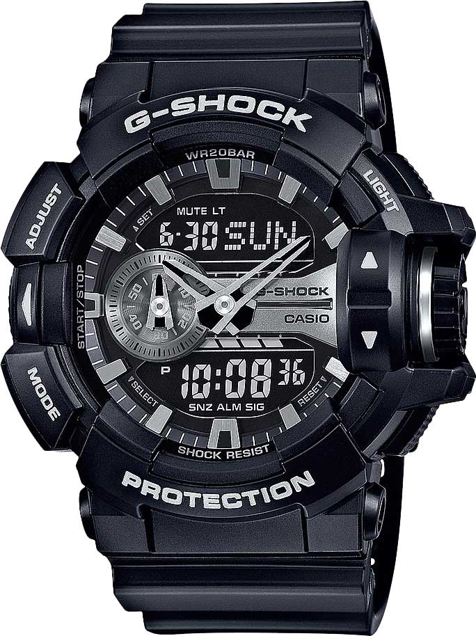 Японские наручные часы Casio G-SHOCK GA-400GB-1A с хронографом