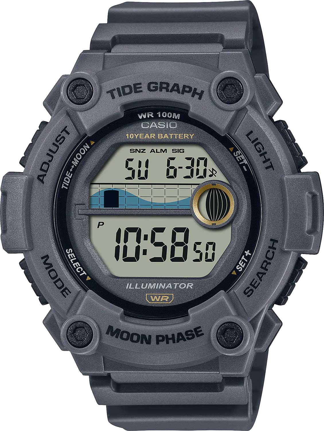 Японские наручные часы Casio Collection WS-1300H-8AVEF с хронографом