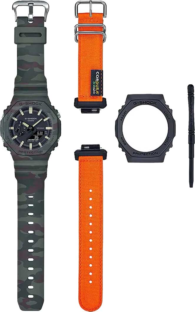 Японские наручные часы Casio G-SHOCK GAE-2100WE-3A с хронографом