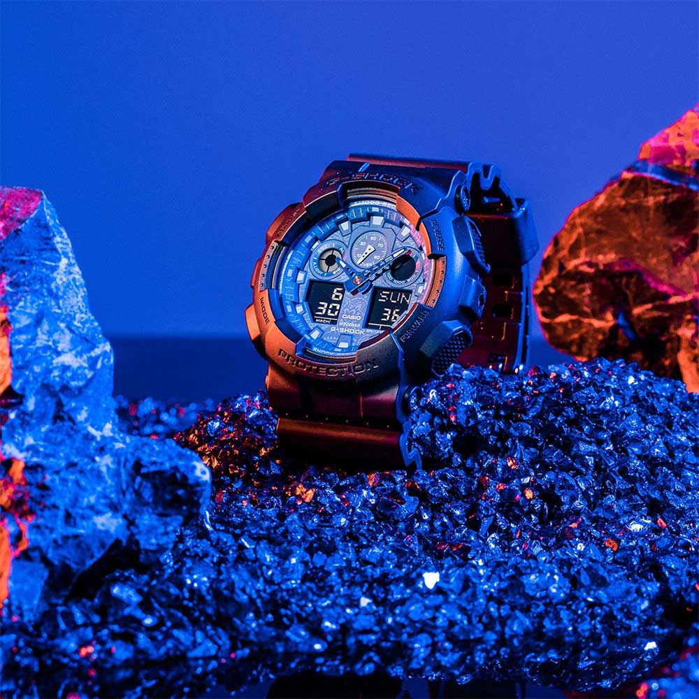 Японские наручные часы CASIO G-SHOCK GA-100BP-1A