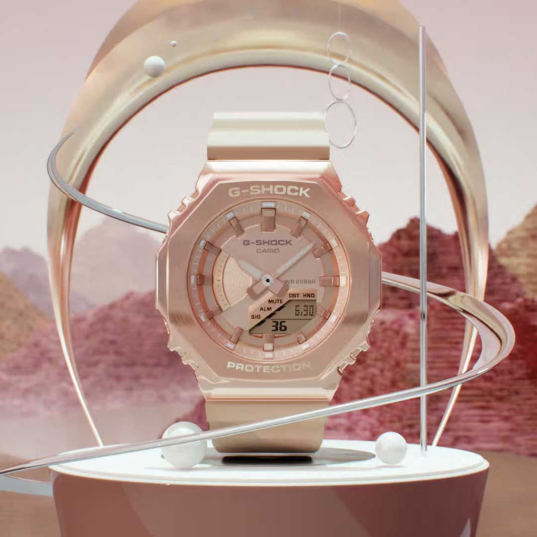 Японские наручные часы Casio G-SHOCK GM-S2100PG-4A с хронографом