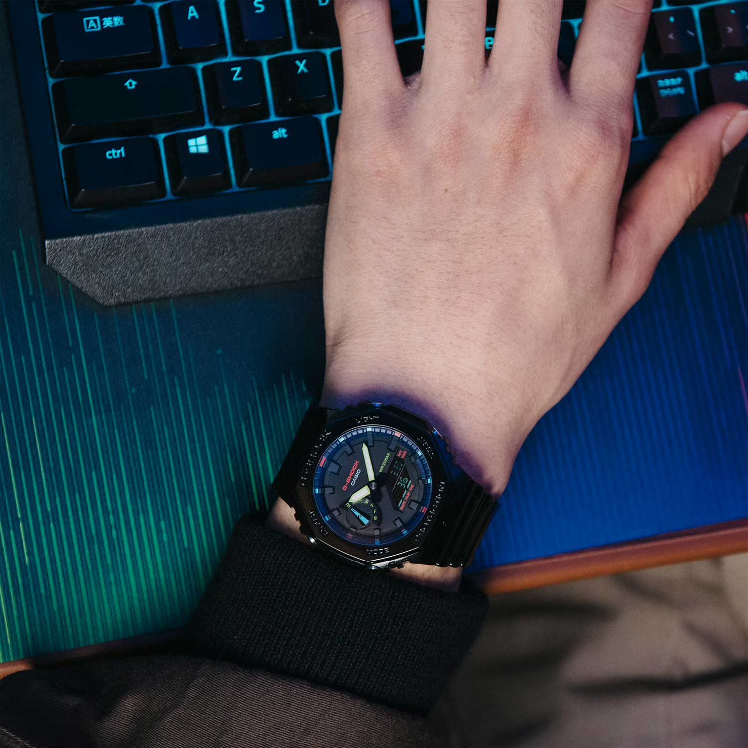Японские наручные часы CASIO G-SHOCK GA-2100RGB-1A