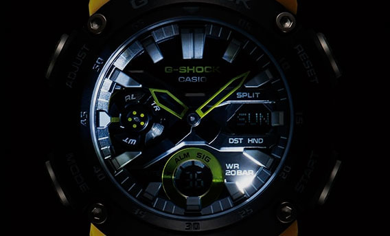 Японские наручные часы Casio G-SHOCK GA-2000-1A9ER с хронографом