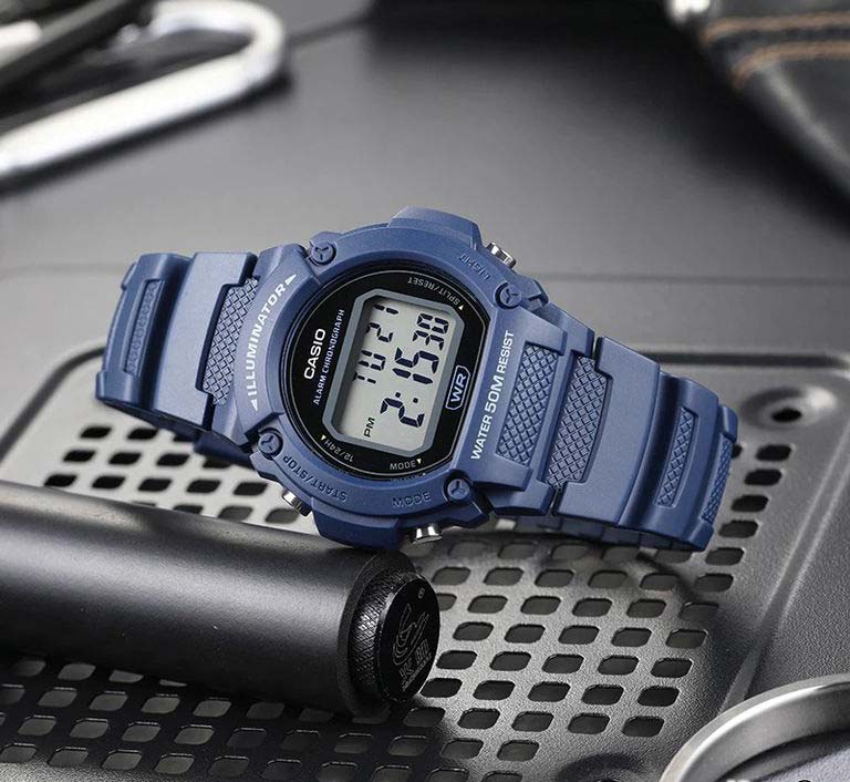 Японские наручные часы Casio Collection W-219H-2AVEF с хронографом