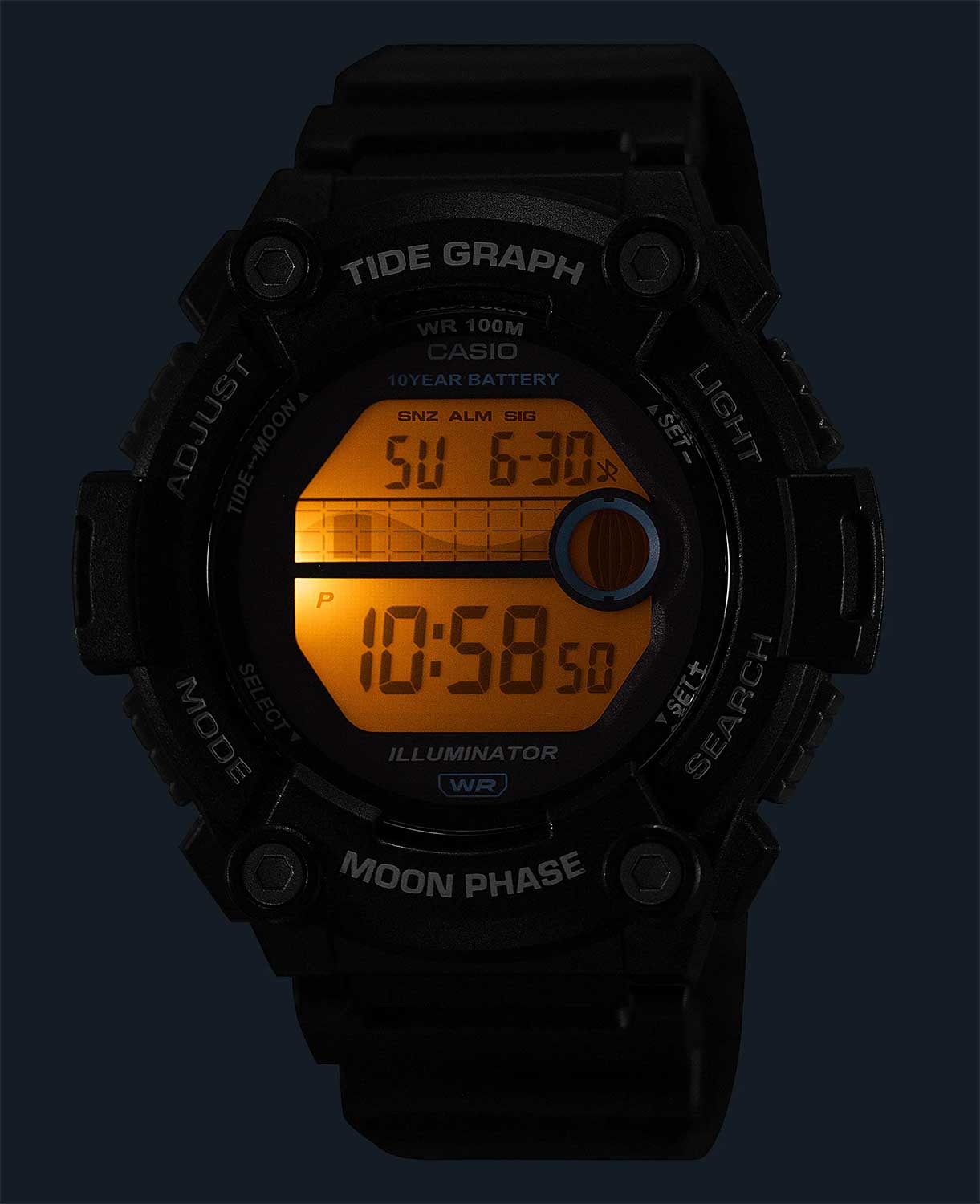 Японские наручные часы Casio Collection WS-1300H-1AVEF с хронографом
