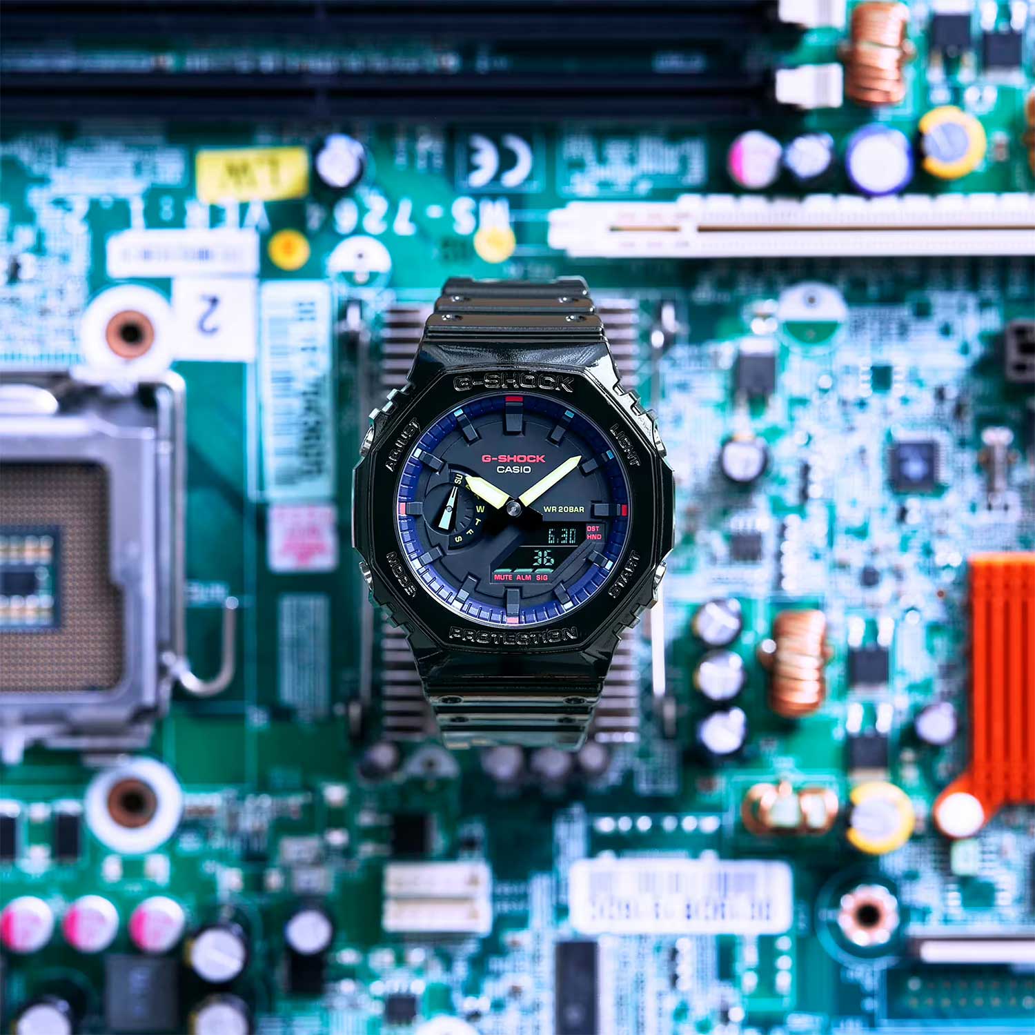Японские наручные часы CASIO G-SHOCK GA-2100RGB-1A