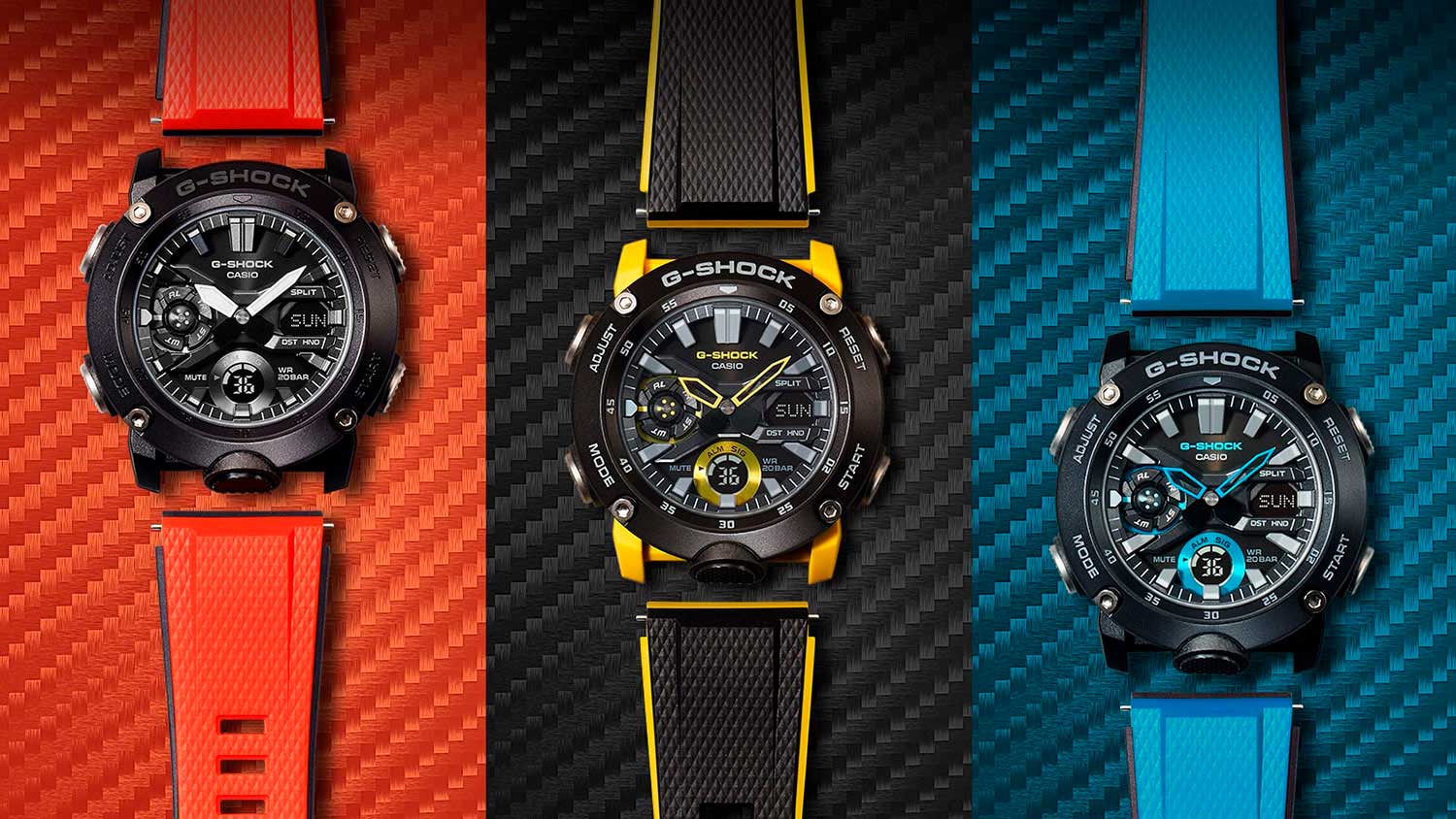Японские наручные часы Casio G-SHOCK GA-2000-1A2ER с хронографом
