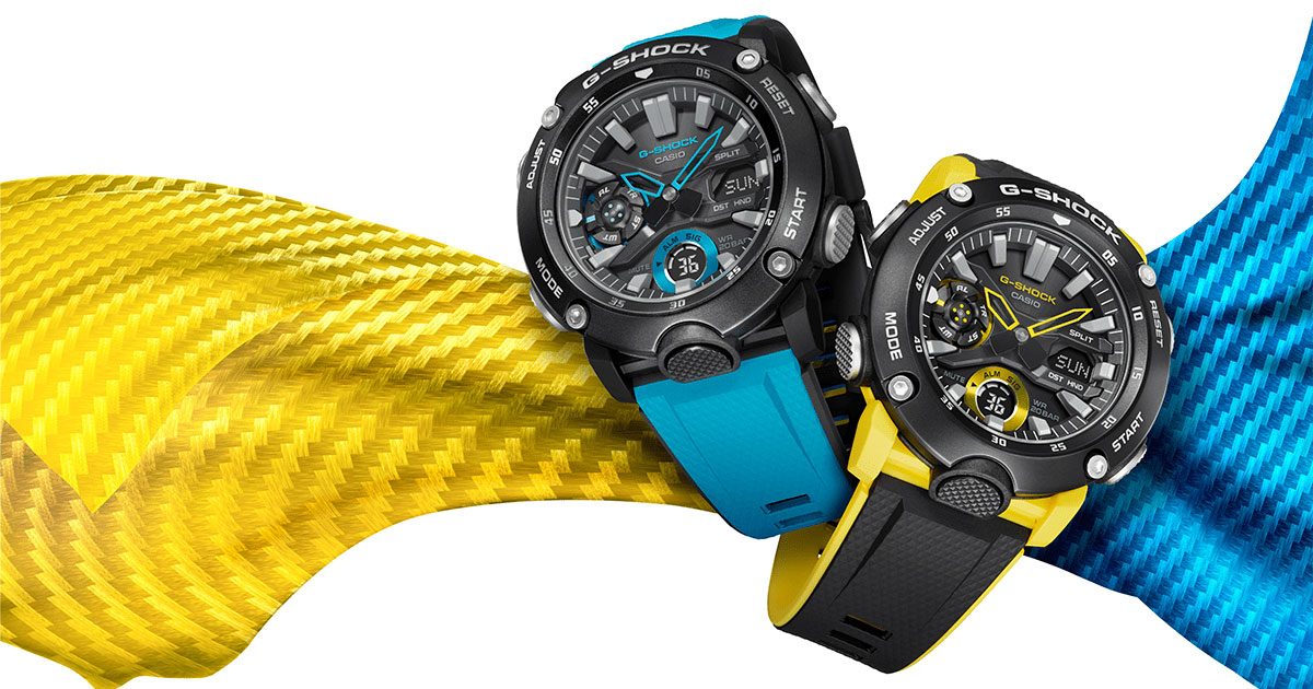 Японские наручные часы Casio G-SHOCK GA-2000-1A9ER с хронографом