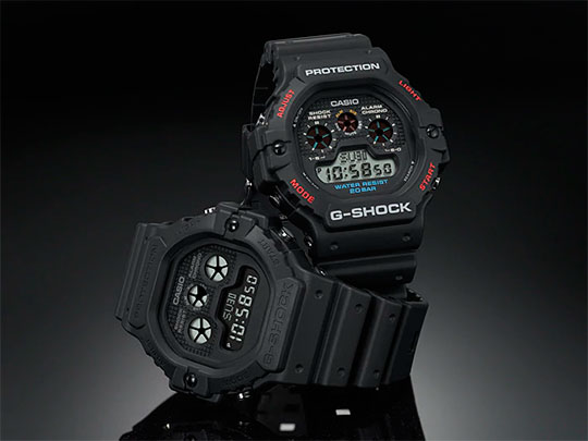 Японские наручные часы Casio G-SHOCK DW-5900BB-1E с хронографом