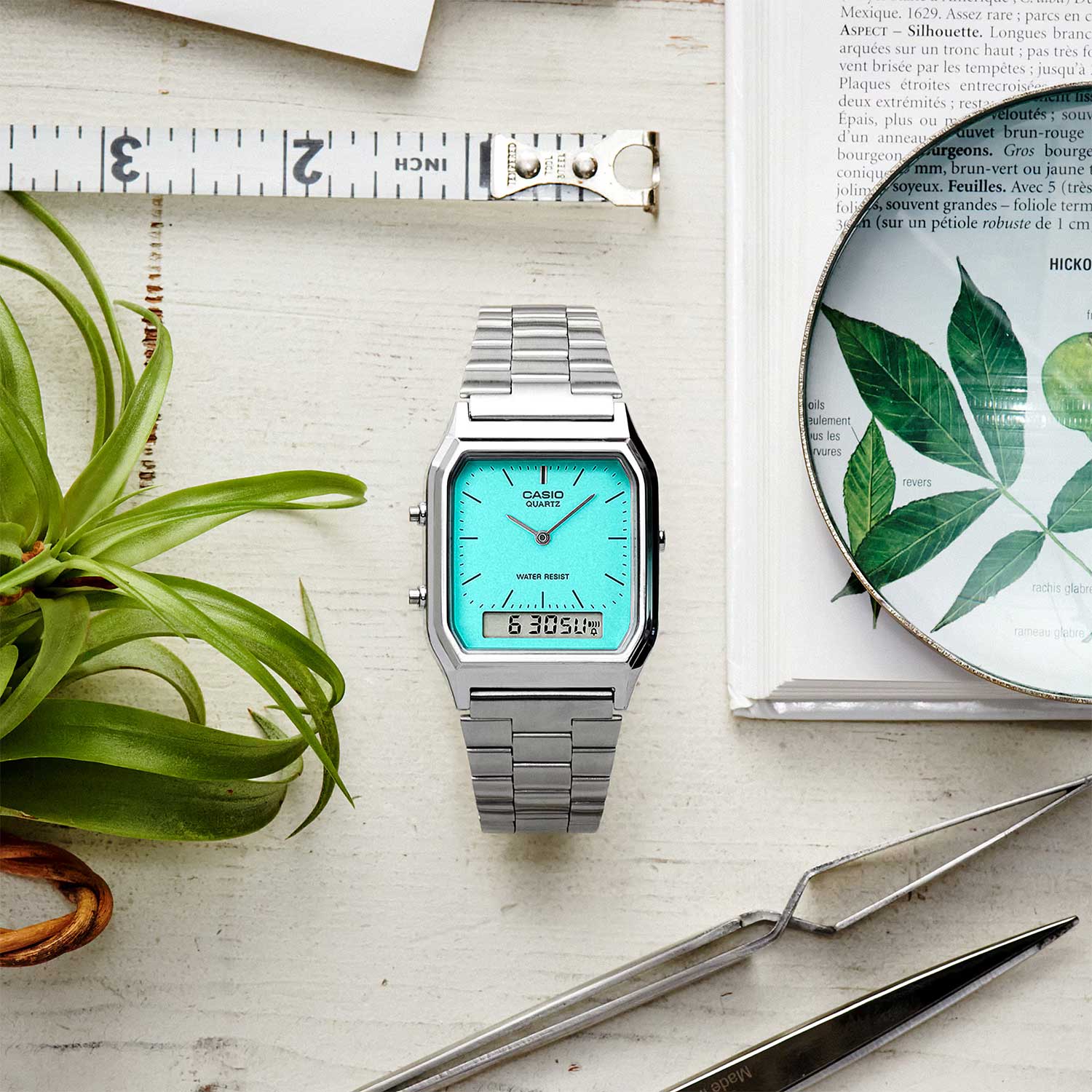 Японские наручные часы Casio Vintage AQ-230A-2A2 с хронографом