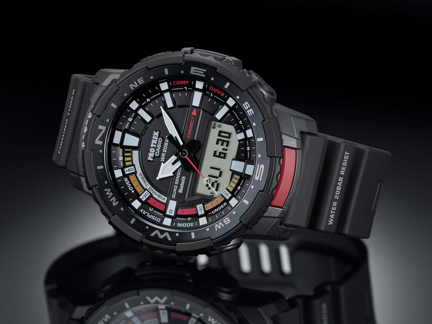 Японские спортивные наручные часы Casio Pro Trek PRT-B70-1ER с хронографом