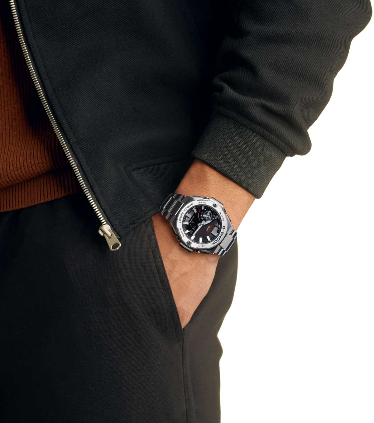 Японские наручные часы Casio G-SHOCK GST-B500D-1AER с хронографом